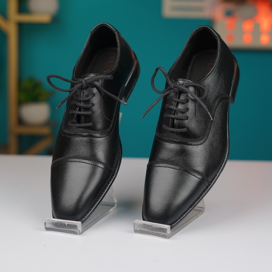 Formal Leather Oxford Shose (Black) - Image 3